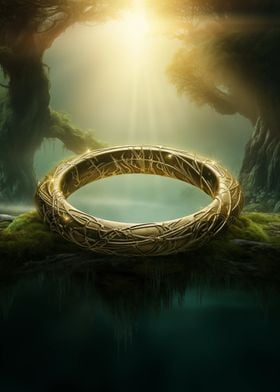 Golden Ring in Forest