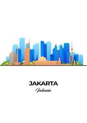 Jakarta Skyline Illustration