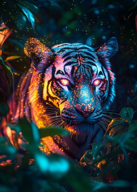 Tiger in Neon Jungle