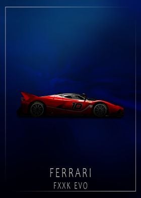 Ferrari FXXK Evo Race Car Poster