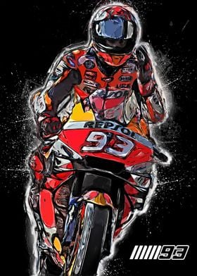 MotoGP Racer 93 Marc Marquez