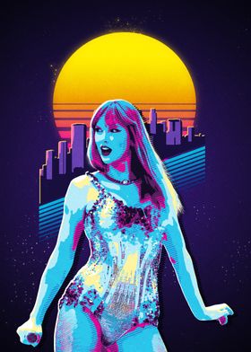 Taylor Swift Retro Art