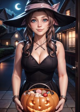 Aerith as Halloween Witch