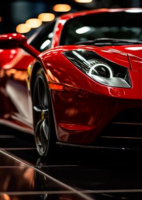 Red Ferrari Sports Car