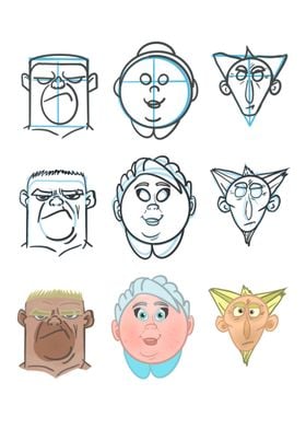 Cartoon Face Drawing Guide