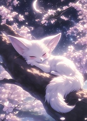 Sleeping Fennec Fox