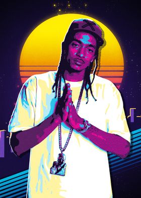 nipsey hussle Rapper in Retro Style