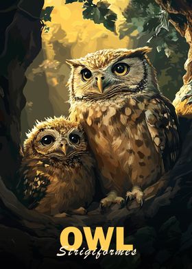 Owl Family Portrait