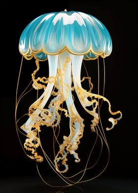 Glass Jellyfish Sculpture