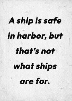 Ship Quote Poster