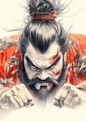 Samurai Warrior Portrait