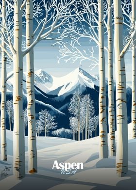 Aspen, USA Winter Landscape