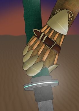 Steampunk Hand and Sword