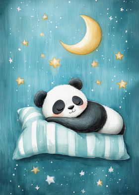 Sleeping Panda Illustration