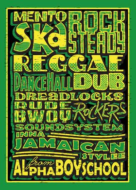 Jamaican Reggae Music Poster