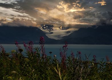 Glacier Sunset Landscape In Homer Alaska