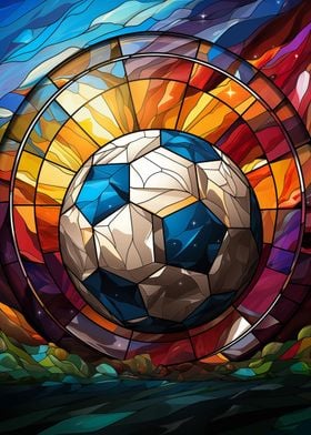 Stained Glass Soccer Ball