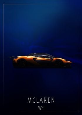 McLaren W1 Super Car Poster