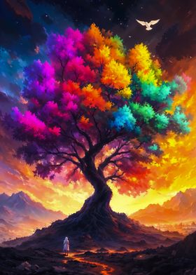 Rainbow Tree Landscape