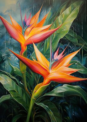 Bird of Paradise Painting