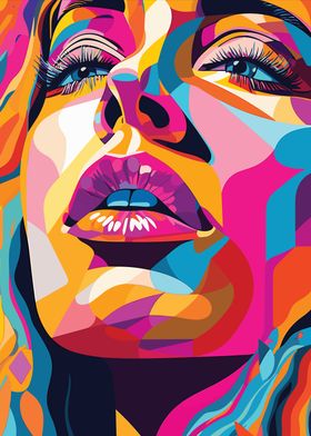 Pop Art Woman Portrait