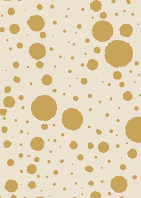 Atomic Age Midcentury Modern Gold Polka Dot Pattern