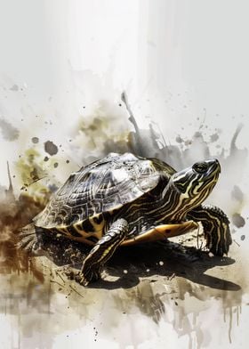 Turtle Watercolor Art