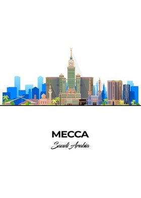 Mecca Skyline Illustration