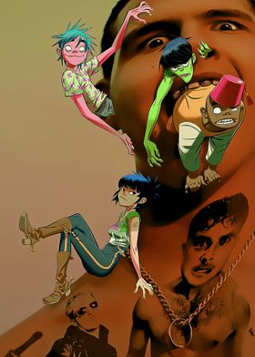 Gorillaz Band Art Print