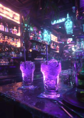 Neon Bar Drinks