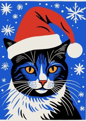 Cat in Santa Hat