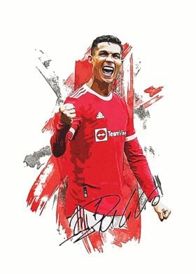 Cristiano Ronaldo Watercolor Art