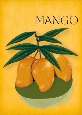 Vintage Mango Illustration