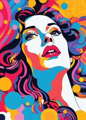 Pop Art Woman Portrait