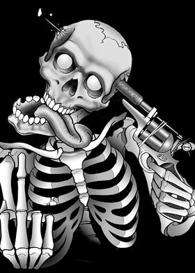 Skeleton with Gun