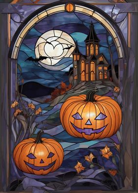 Halloween Stained Glass