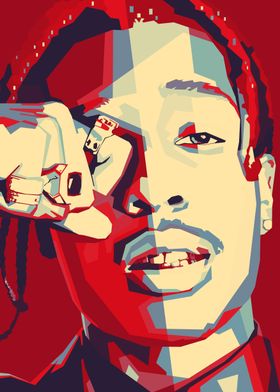 ASAP Rocky Pop Art Portrait