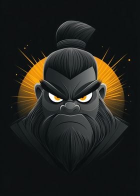 Angry Samurai Illustration