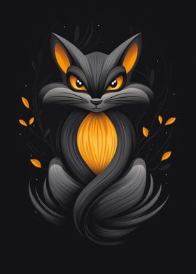 Black Squirrel Illustration