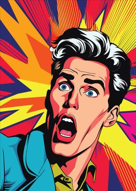 Surprised Man Pop Art