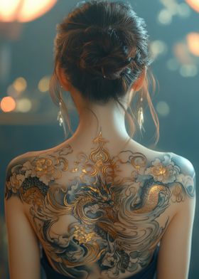 Golden Dragon Tattoo