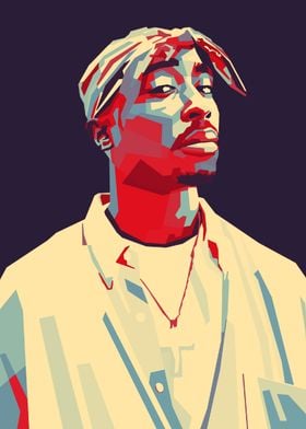 Tupac Shakur Pop Art Portr