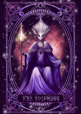 The Empress Alien Tarot Card