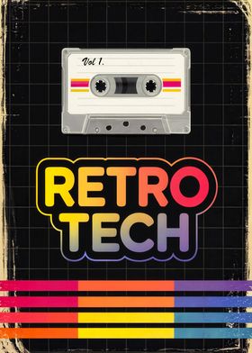 Retro Tech Cassette Tape