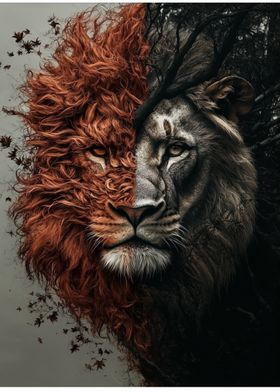 Lion with Two Faces