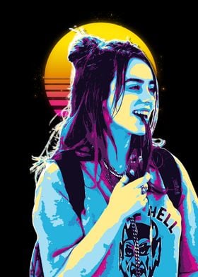 Billie Eilish Retro Art