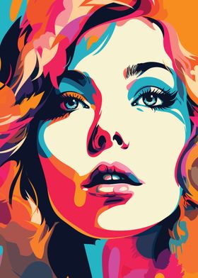 Pop Art Woman Portrait