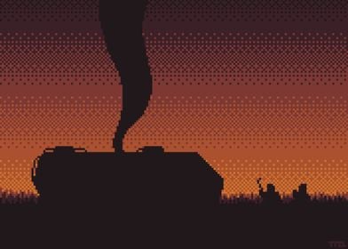 Breaking Bad Sunset- Pixel Art