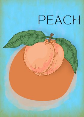 Vintage Peach Illustration