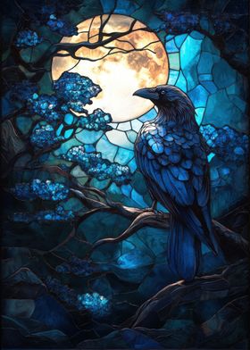 Raven Stained Glass